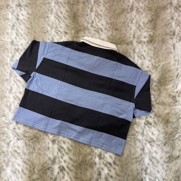 Aerie Blue and Black Striped Top - Picture 4 of 4